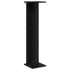Supporto per piante 2 pcs Rovere Nero 25 x 25,5 x 100,5 cm