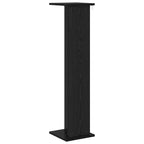 Supporto per piante 2 pcs Rovere Nero 25 x 25,5 x 100,5 cm