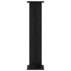 Supporto per piante 2 pcs Rovere Nero 25 x 25,5 x 100,5 cm