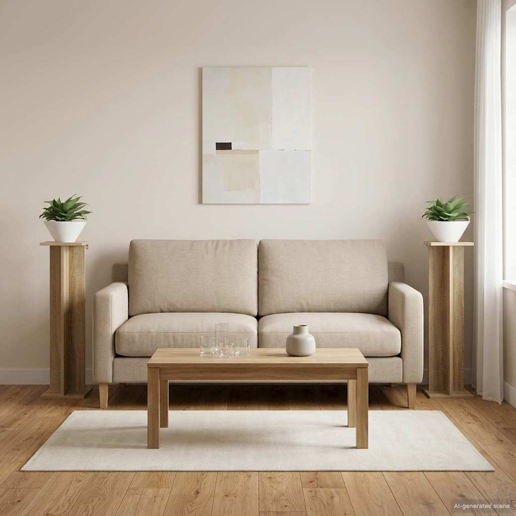Supporto per piante 2 pcs Rovere Sonoma 25 x 25,5 x 100,5 cm