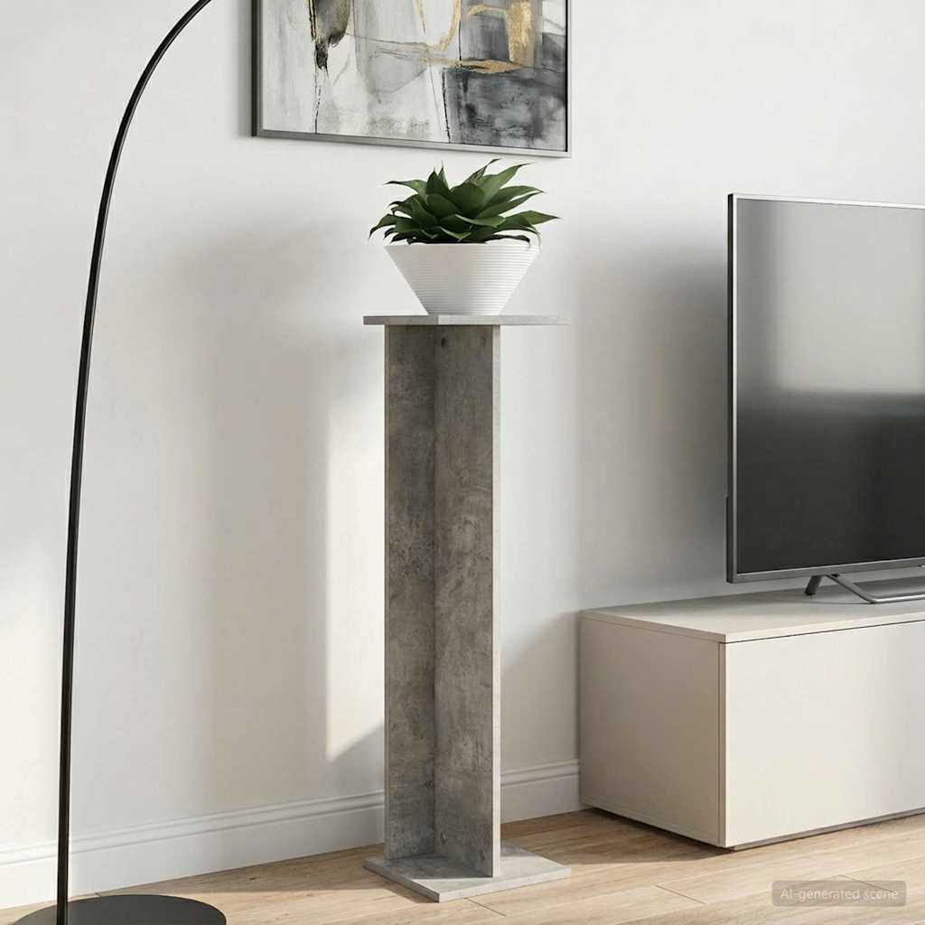Supporto per piante 2 pcs Grigio Cemento 25 x 25,5 x 100,5 cm