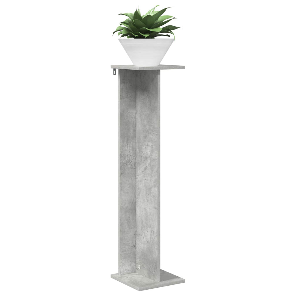 Supporto per piante 2 pcs Grigio Cemento 25 x 25,5 x 100,5 cm