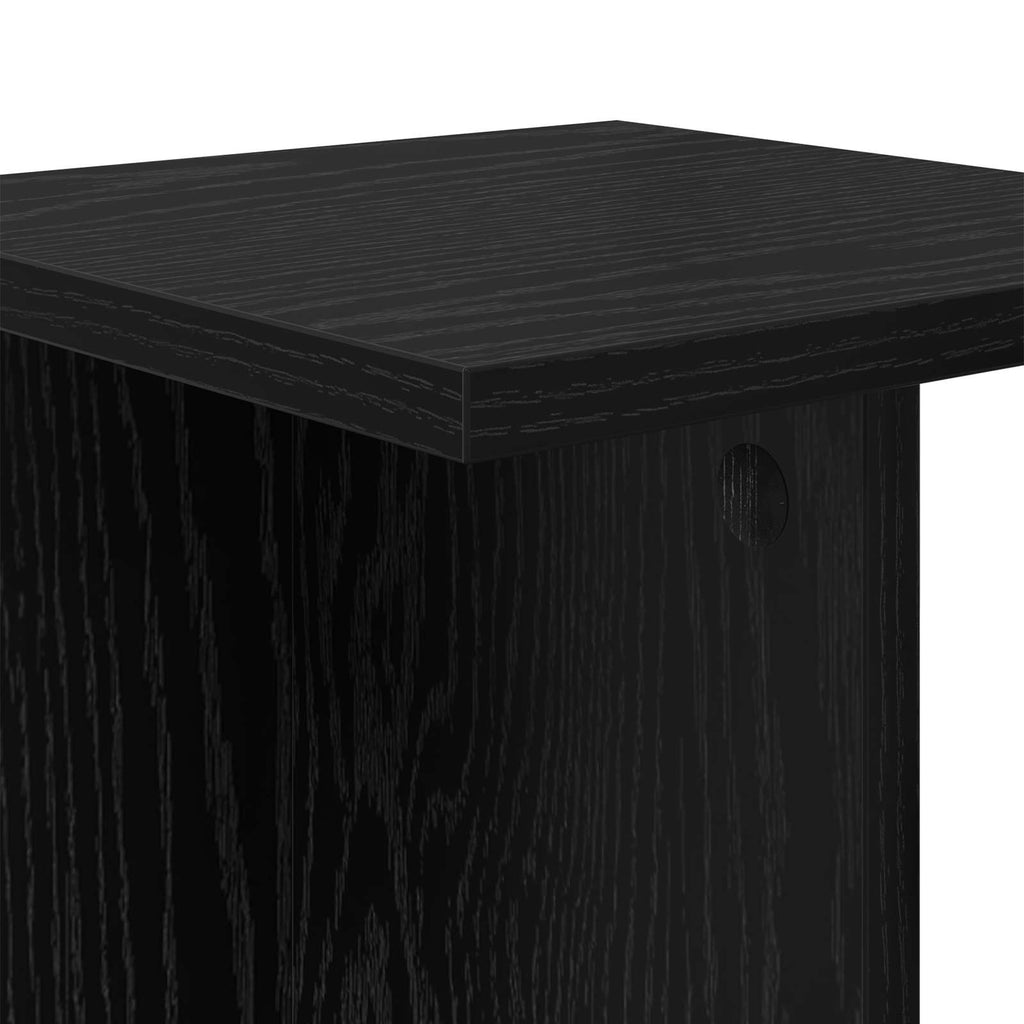 Supporto per piante Rovere Nero 25 x 25,5 x 80,5 cm
