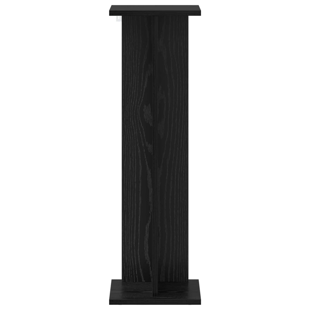Supporto per piante Rovere Nero 25 x 25,5 x 80,5 cm