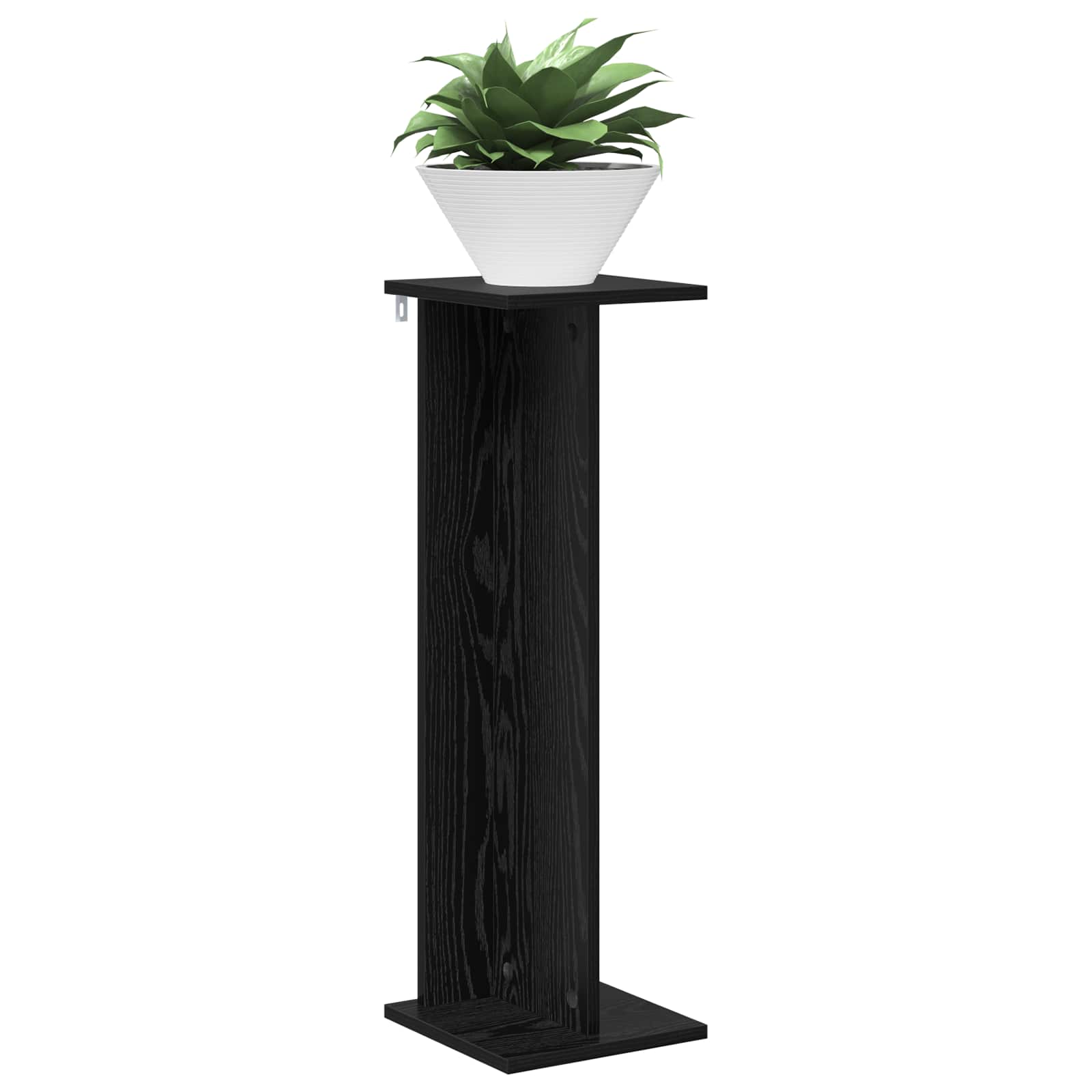Supporto per piante Rovere Nero 25 x 25,5 x 80,5 cm