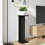 Supporto per piante 2 pcs Rovere Nero 25 x 25,5 x 80,5 cm