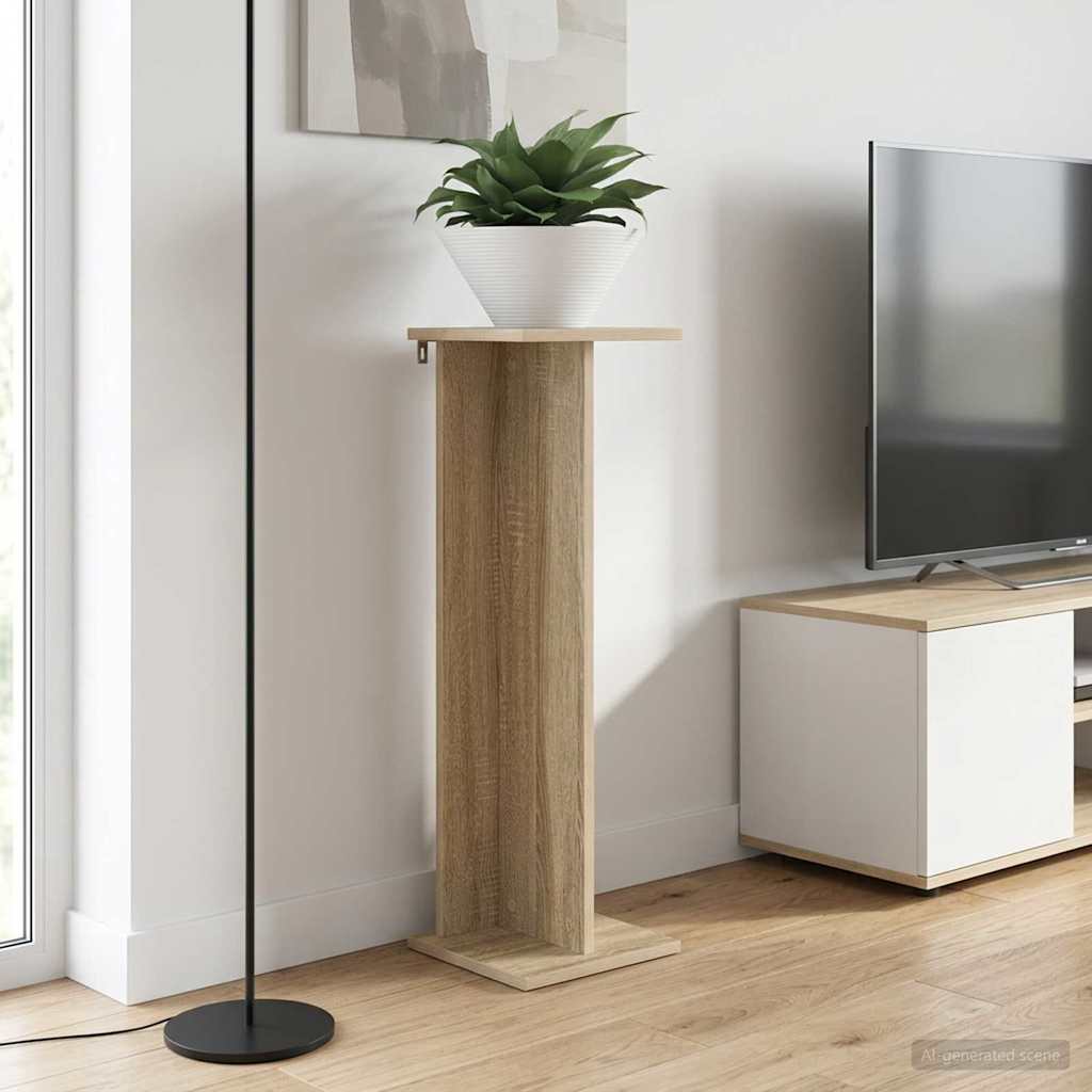 Supporto per piante 2 pcs Rovere Sonoma 25 x 25,5 x 80,5 cm