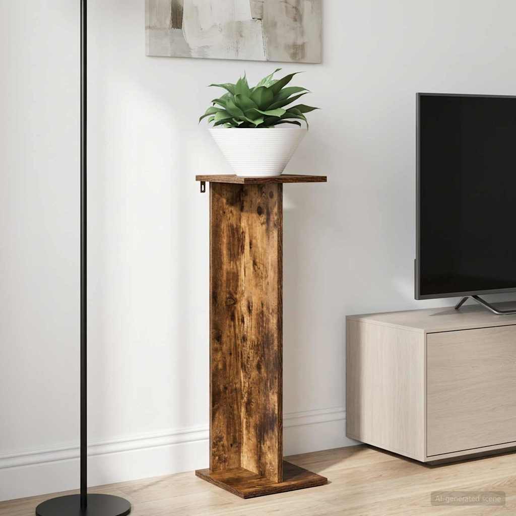 Supporto per piante 2 pcs Quercia Affumicata
