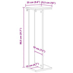 Supporto per piante 2 pcs Sonoma grigia 25 x 25,5 x 80,5 cm
