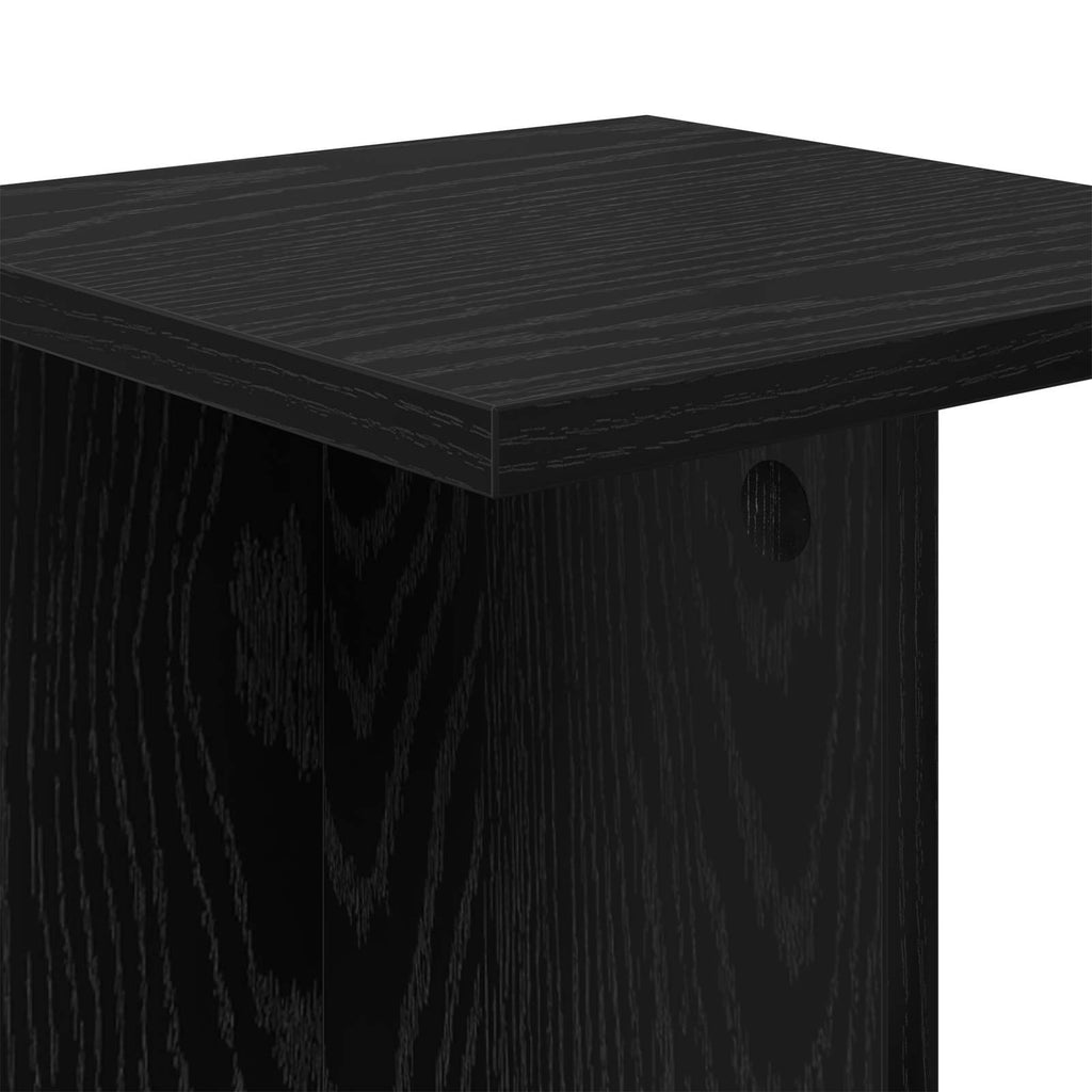 Supporto per piante 2 pcs Rovere Nero 25 x 25,5 x 60,5 cm
