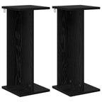 Supporto per piante 2 pcs Rovere Nero 25 x 25,5 x 60,5 cm