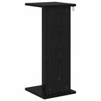 Supporto per piante 2 pcs Rovere Nero 25 x 25,5 x 60,5 cm