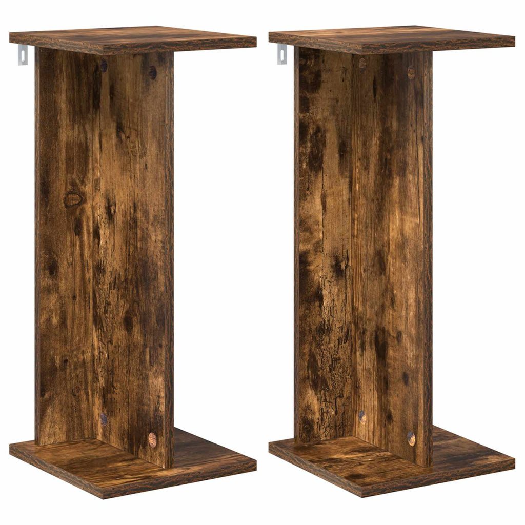 Supporto per piante 2 pcs Quercia Affumicata