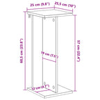 Supporto per piante 2 pcs Quercia Affumicata