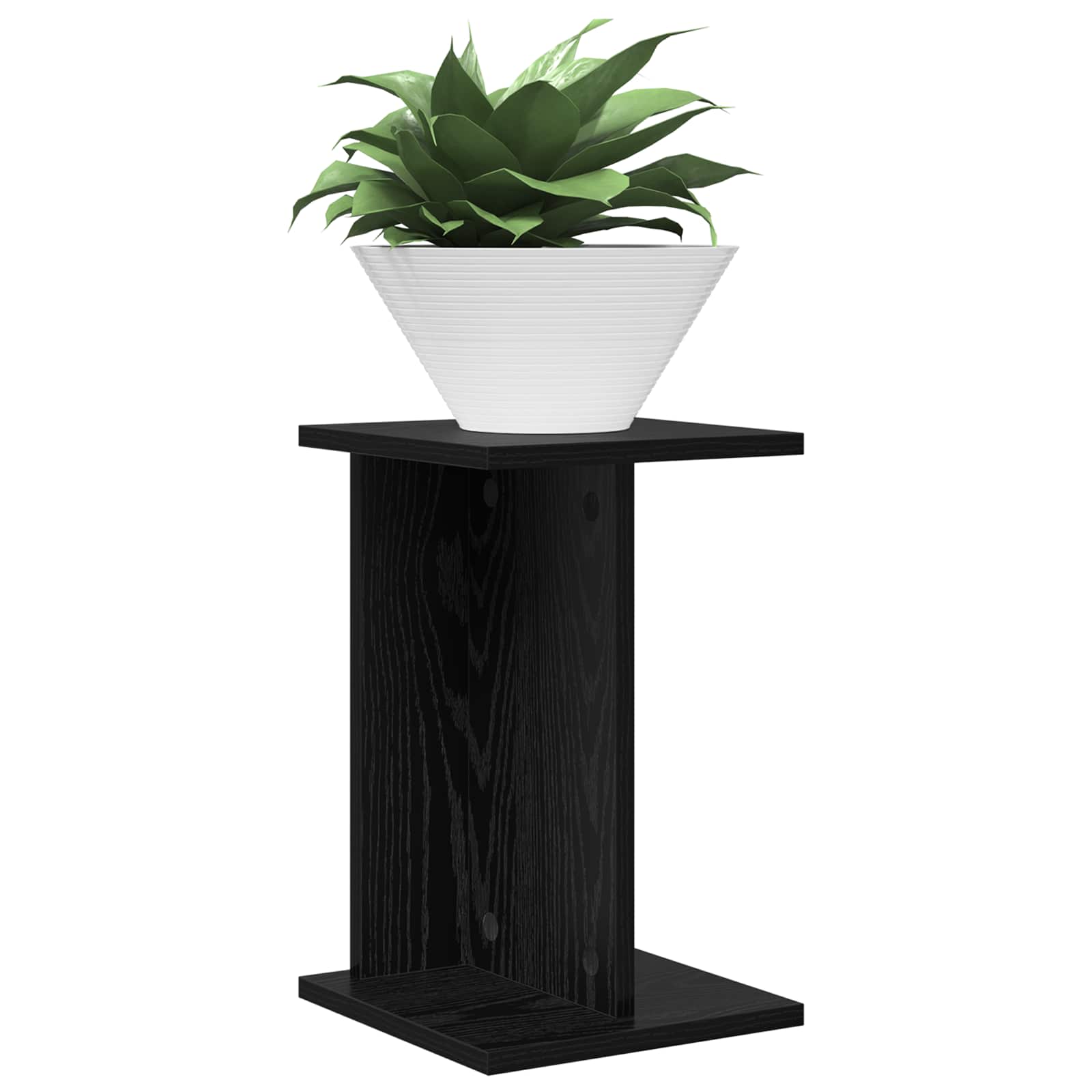 Supporto per piante Rovere Nero 25 x 25,5 x 40,5 cm