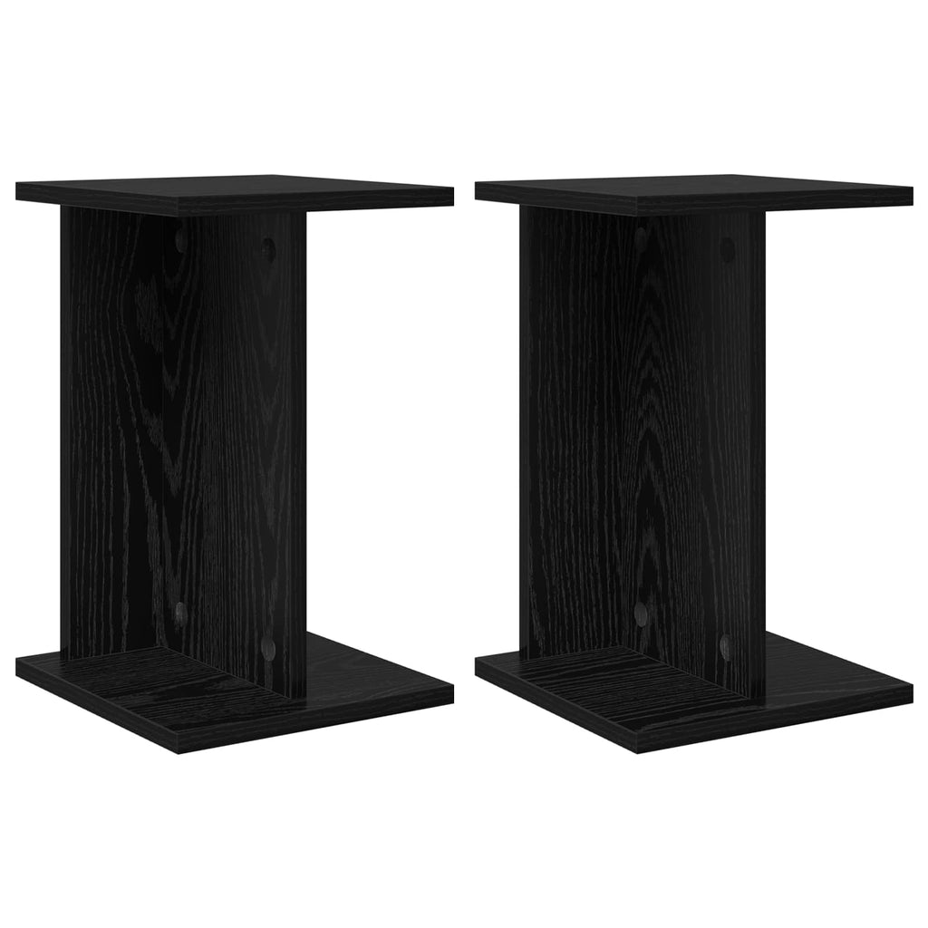 Supporto per piante 2 pcs Rovere Nero 25 x 25,5 x 40,5 cm