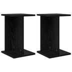 Supporto per piante 2 pcs Rovere Nero 25 x 25,5 x 40,5 cm