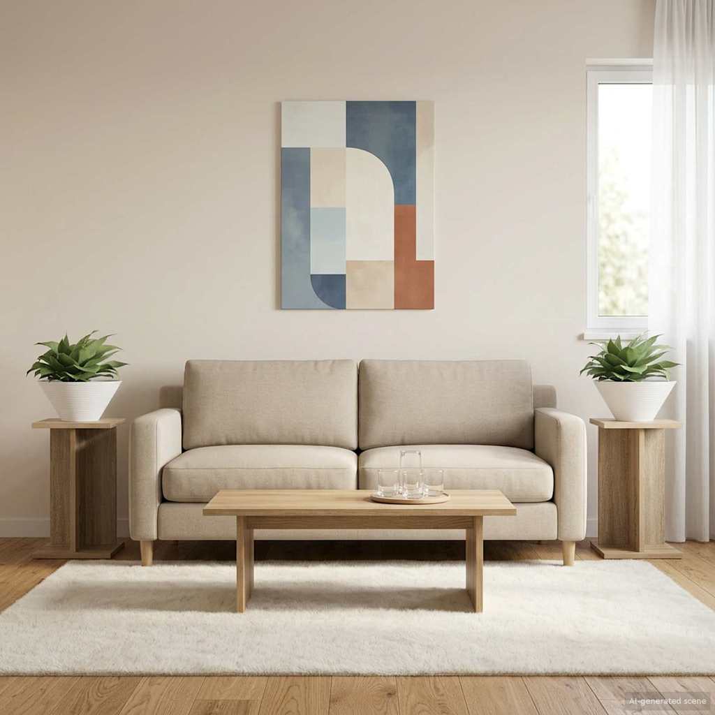 Supporto per piante 2 pcs Rovere Sonoma 25 x 25,5 x 40,5 cm