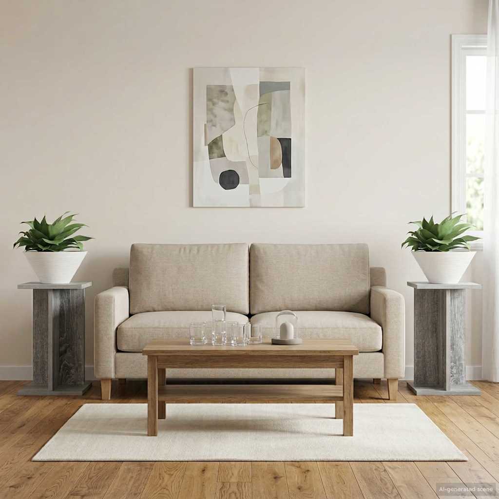 Supporto per piante 2 pcs Sonoma grigia 25 x 25,5 x 40,5 cm