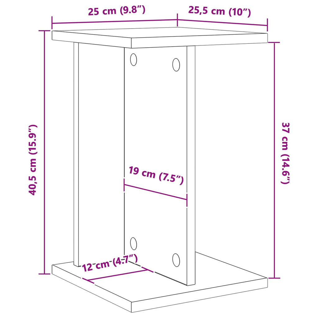 Supporto per piante 2 pcs Rovere Artigianale
