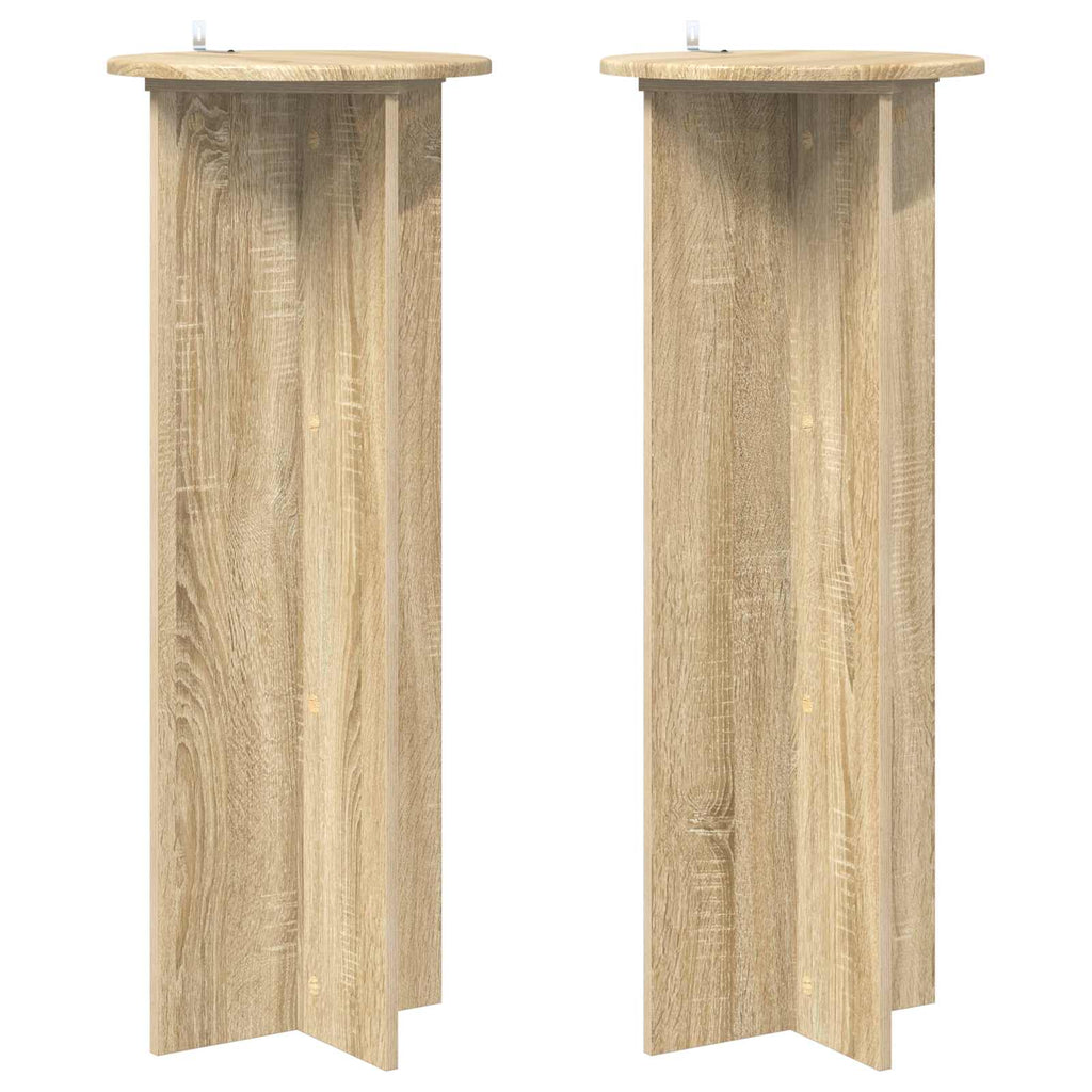 Supporto per piante 2 pcs Rovere Sonoma Ø40 x 100 cm