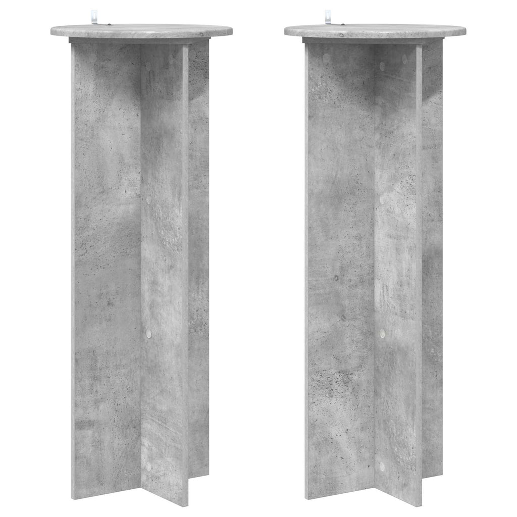 Supporto per piante 2 pcs Grigio Cemento Ø40 x 100 cm