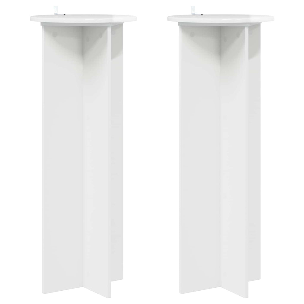 Supporto per piante 2 pcs Bianco Lucido Ø40 x 100 cm