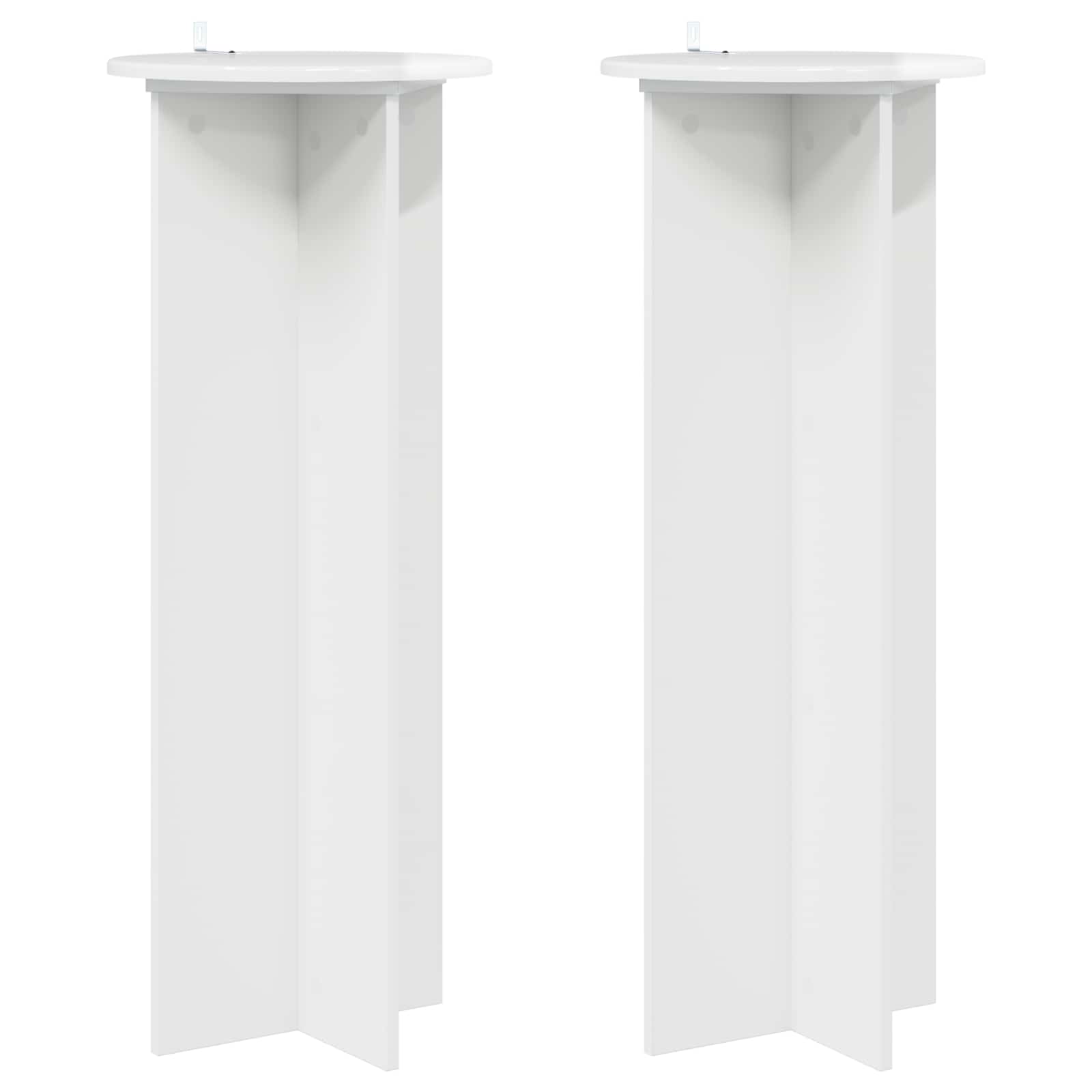 Supporto per piante 2 pcs Bianco Lucido Ø40 x 100 cm