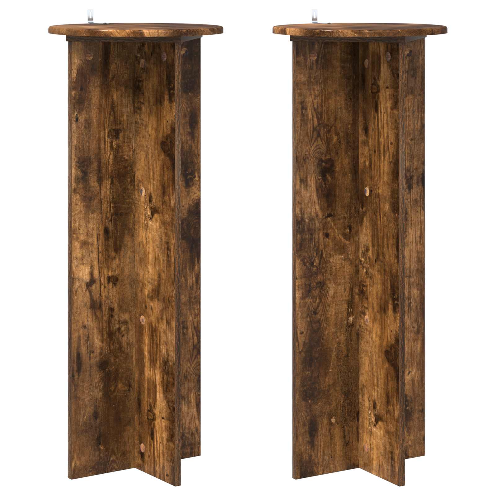 Supporto per piante 2 pcs Rovere Fumo Ø40 x 100 cm