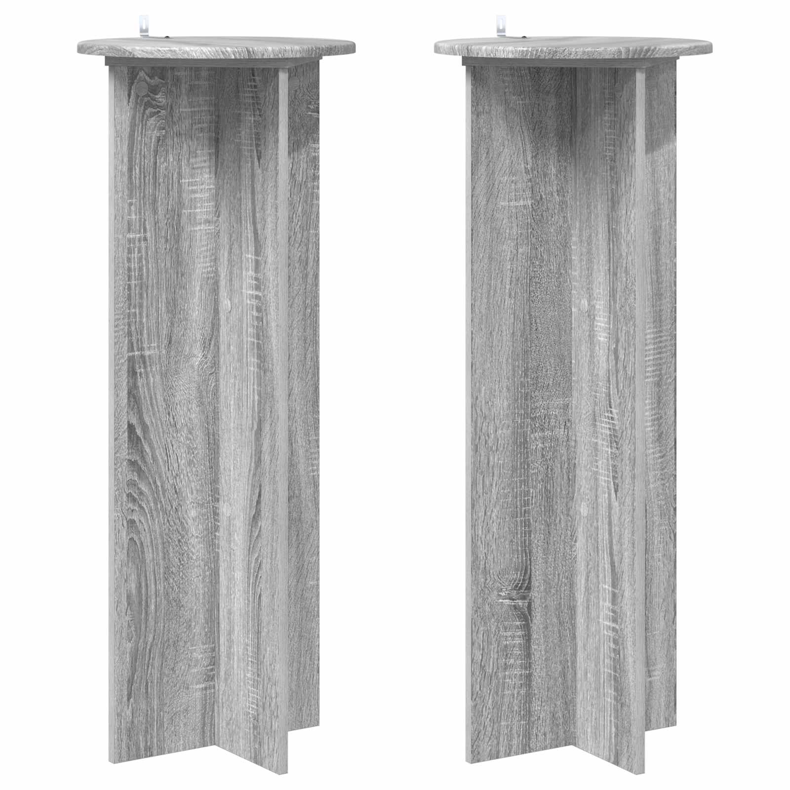 Supporto per piante 2 pcs Grigio Sonoma Ø40 x 100 cm