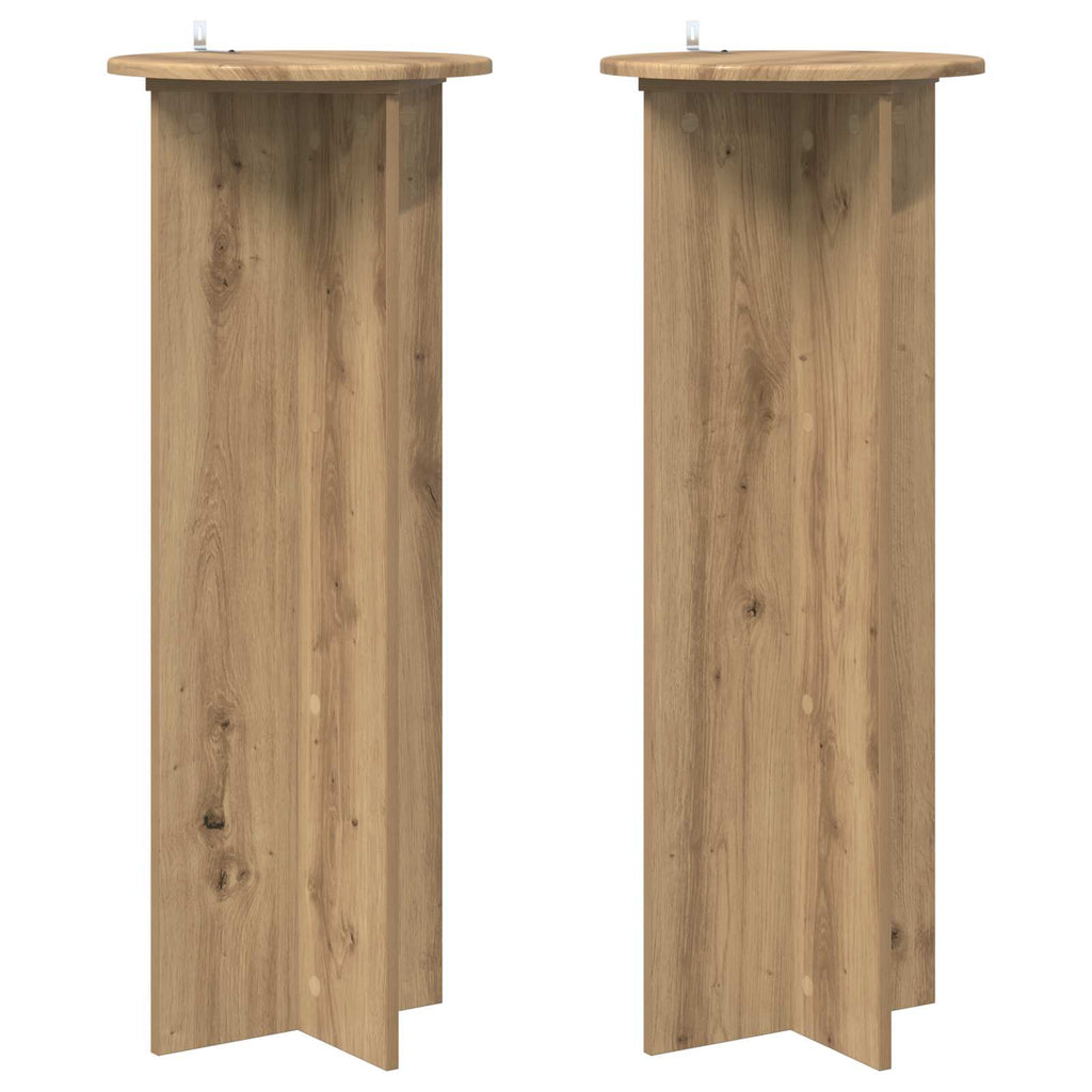 Supporto per piante 2 pcs Rovere Artigianale Ø40 x 100 cm