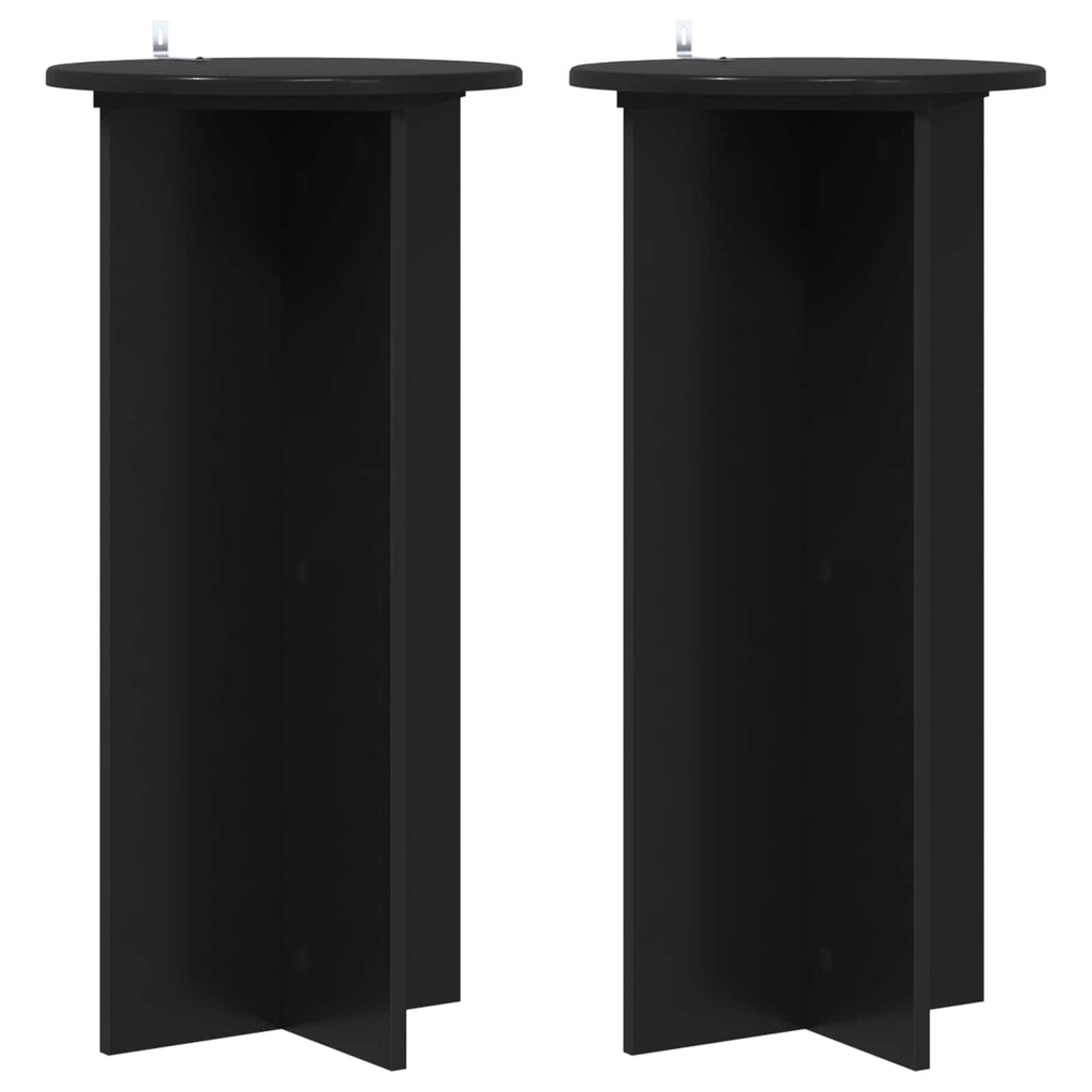 Supporto per piante 2 pcs Nero 40 x 40 x 80 cm