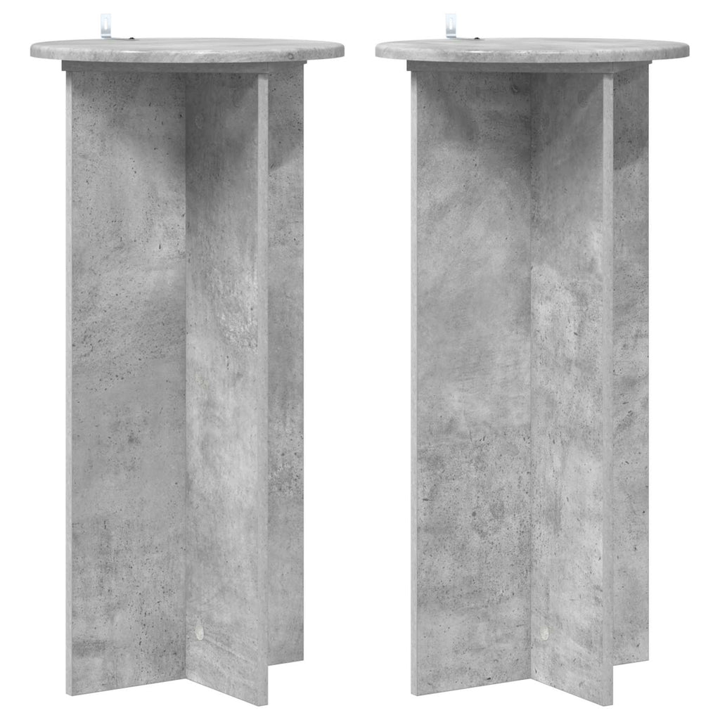 Supporto per piante 2 pcs Grigio Cemento 40 x 40 x 80 cm