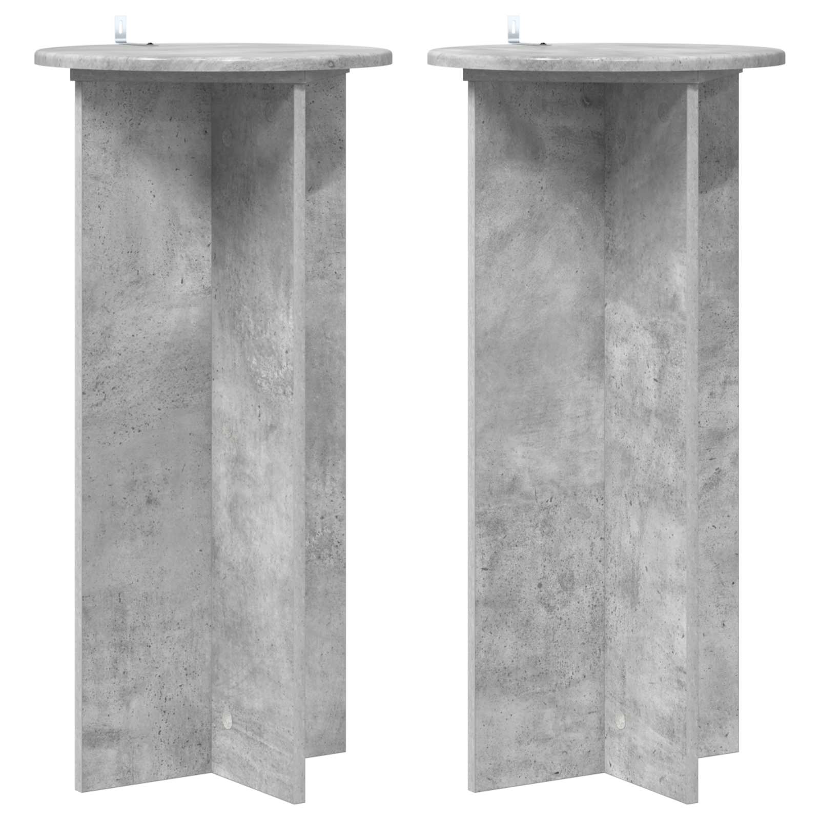 Supporto per piante 2 pcs Grigio Cemento 40 x 40 x 80 cm