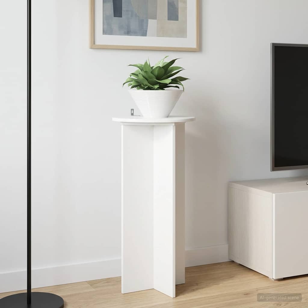 Supporto per piante 2 pcs Bianco Lucido 40 x 40 x 80 cm
