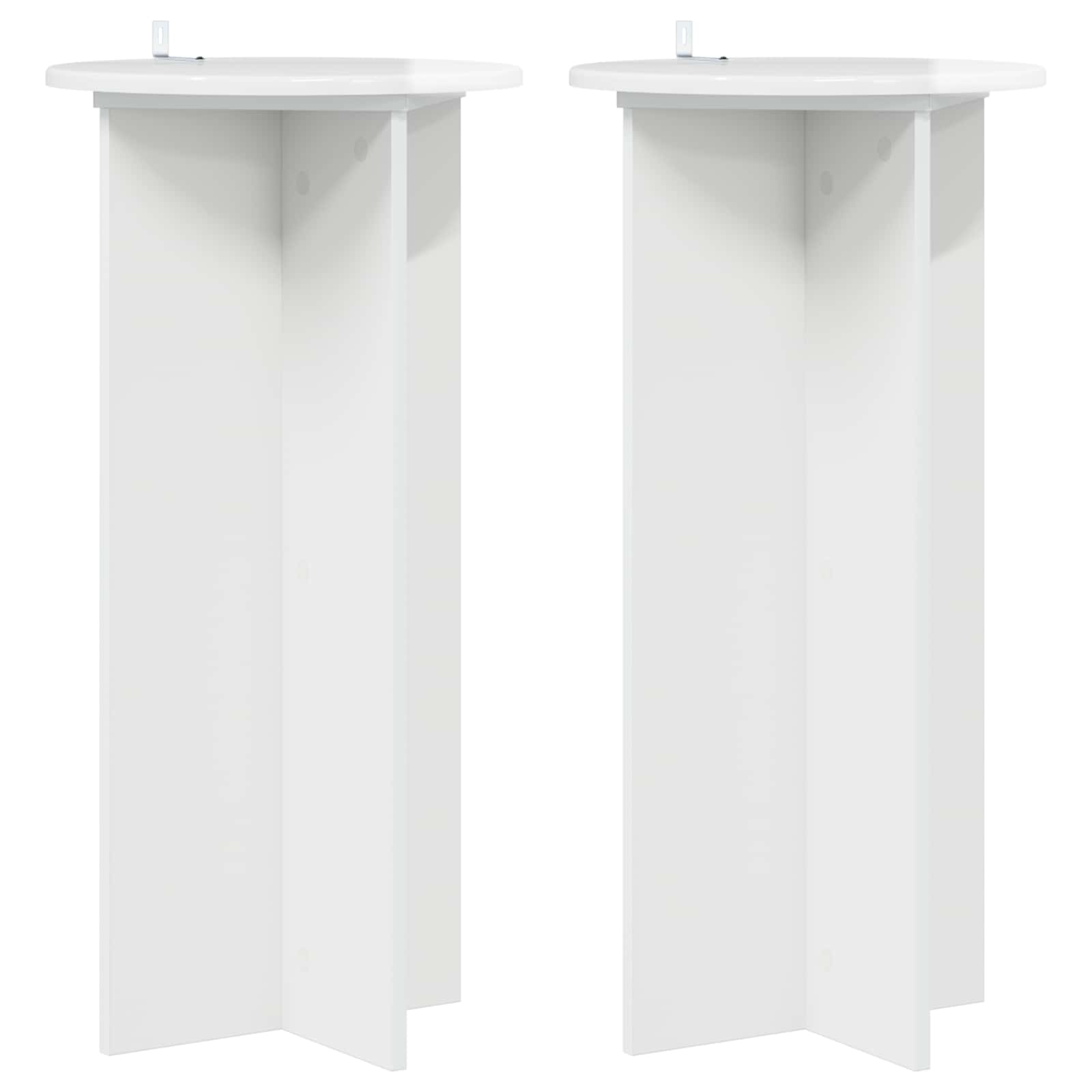 Supporto per piante 2 pcs Bianco Lucido 40 x 40 x 80 cm