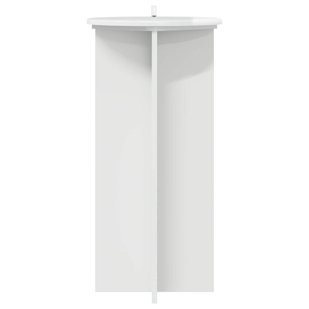 Supporto per piante 2 pcs Bianco Lucido 40 x 40 x 80 cm