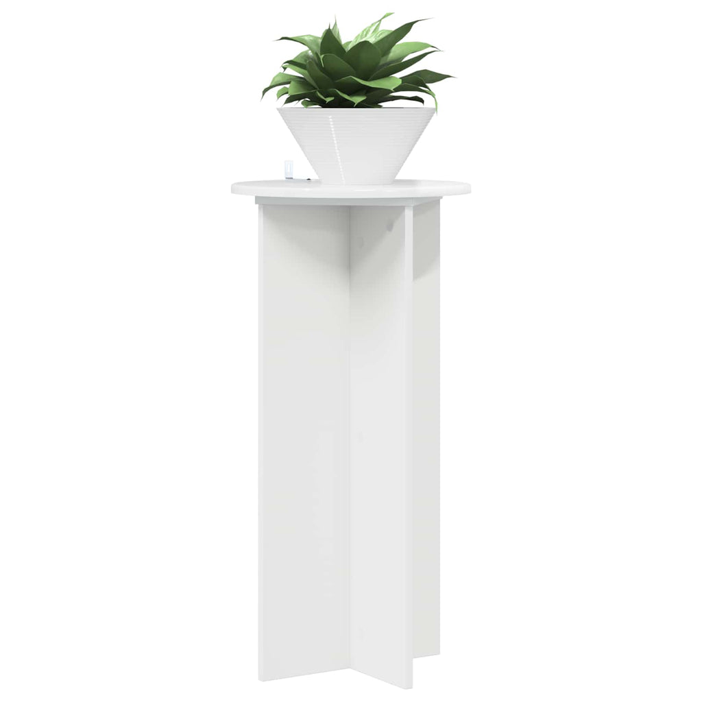 Supporto per piante 2 pcs Bianco Lucido 40 x 40 x 80 cm