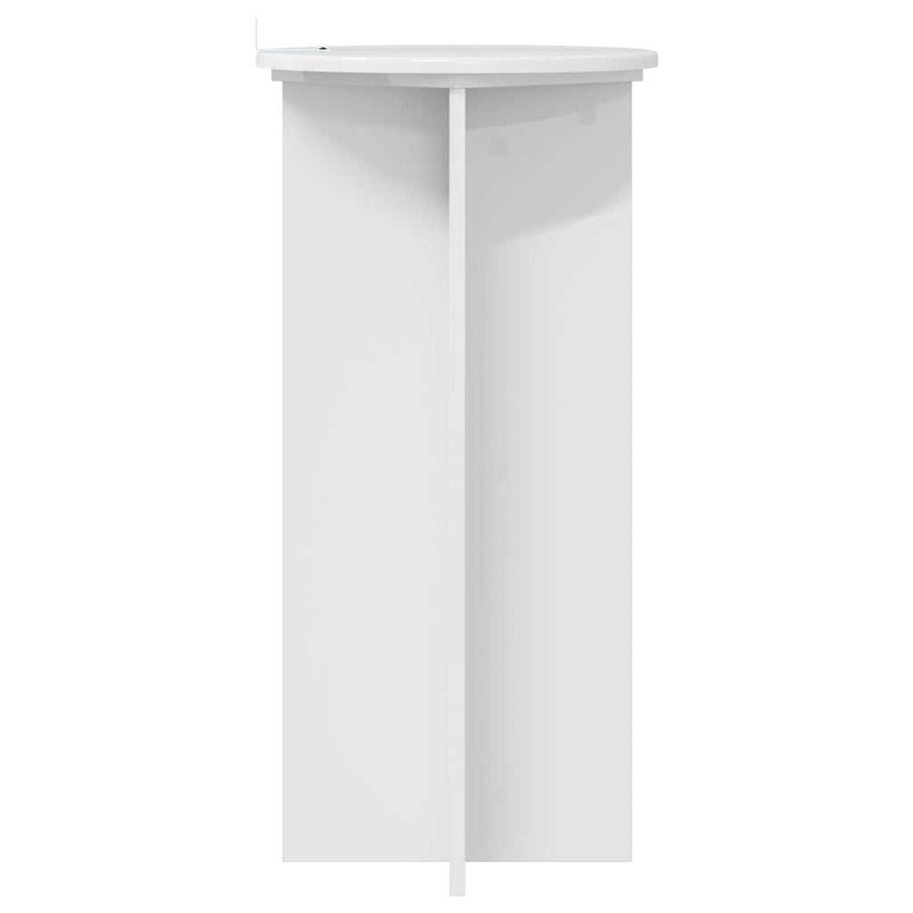 Supporto per piante 2 pcs Bianco Lucido 40 x 40 x 80 cm