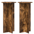 Supporto per piante 2 pcs Rovere Fumo 40 x 40 x 80 cm