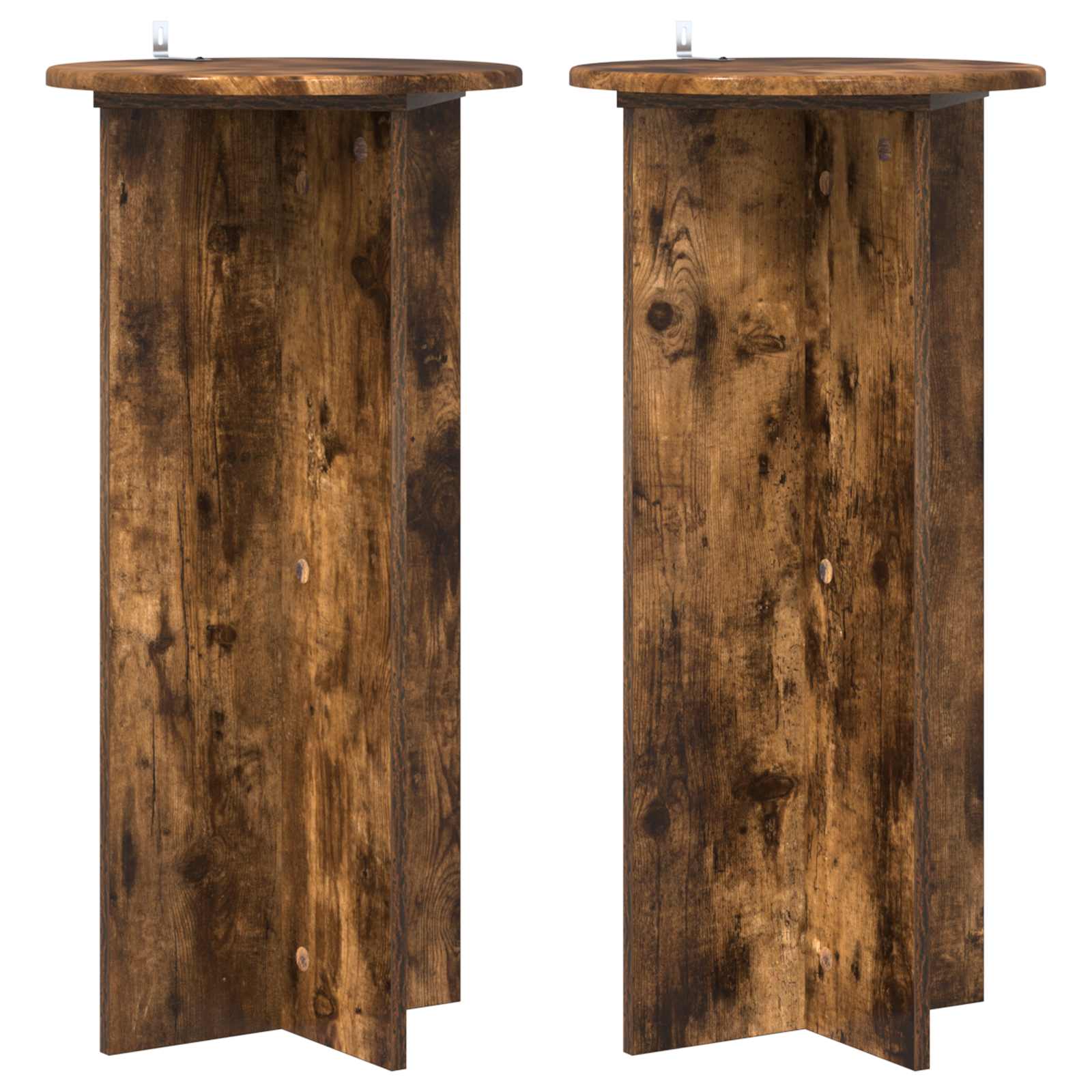 Supporto per piante 2 pcs Rovere Fumo 40 x 40 x 80 cm