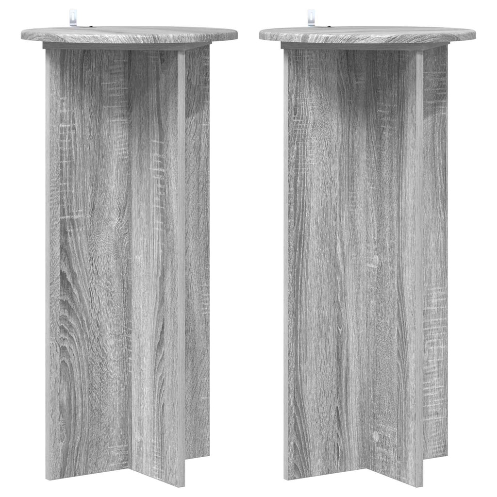 Supporto per piante 2 pcs Grigio Sonoma 40 x 40 x 80 cm