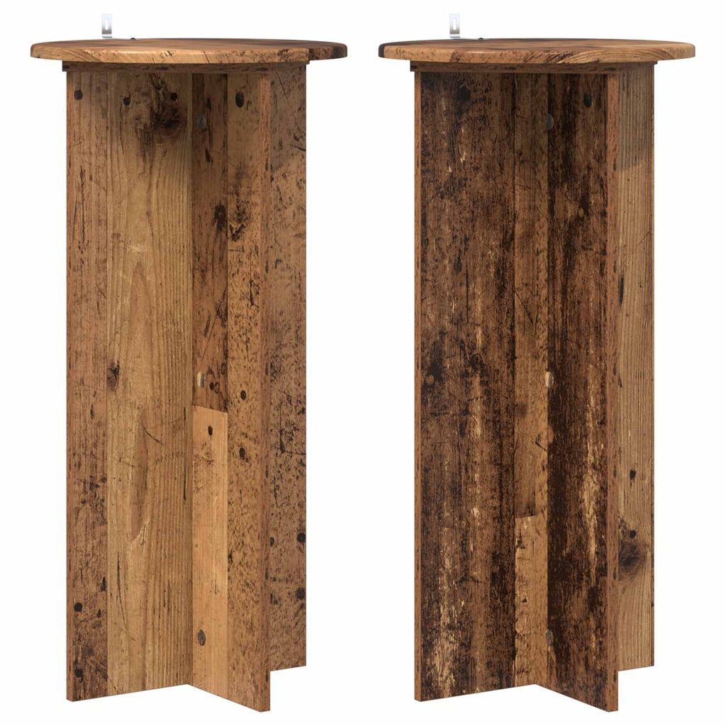 Supporto per piante 2 pcs Legno antico 40 x 40 x 80 cm