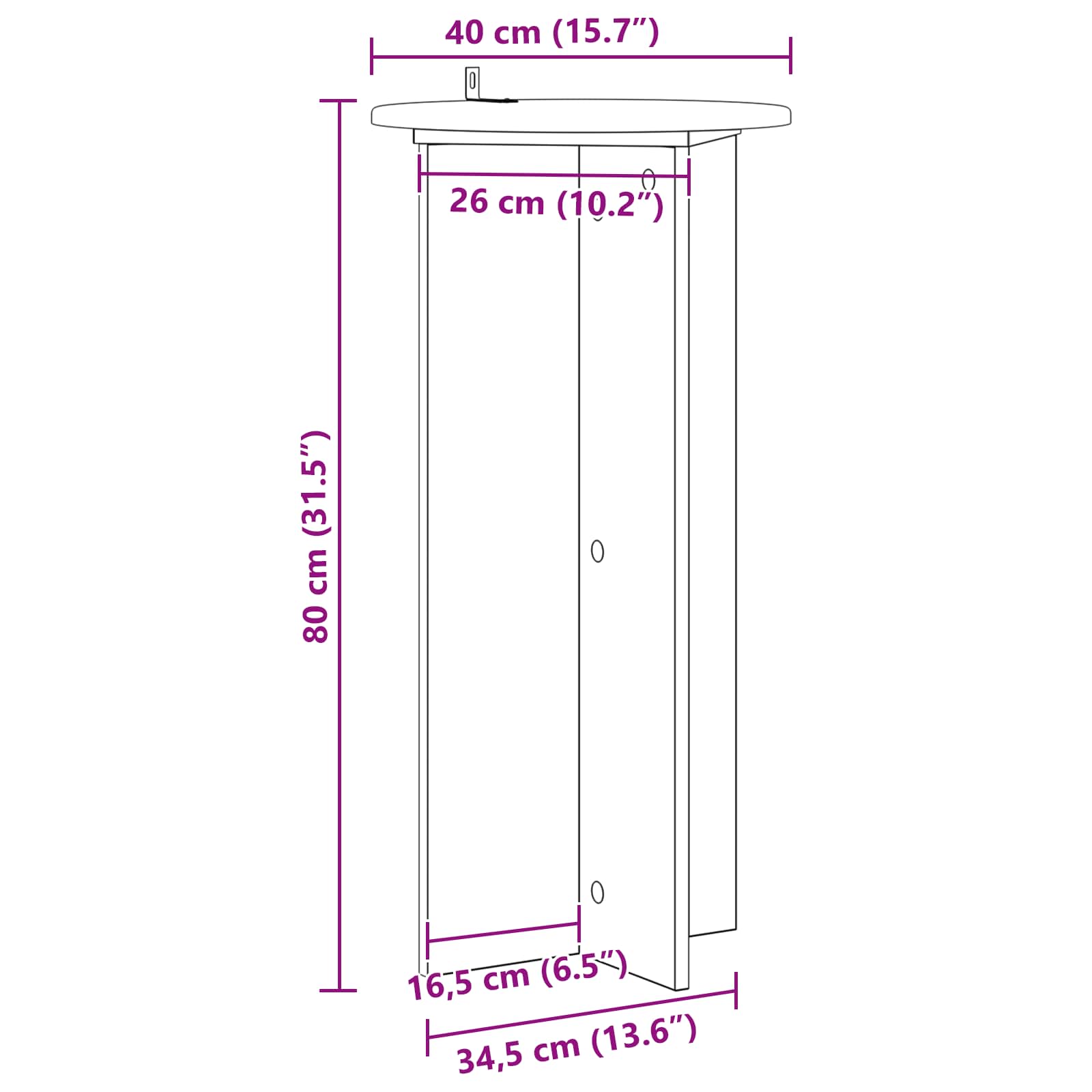 Supporto per piante 2 pcs Legno antico 40 x 40 x 80 cm