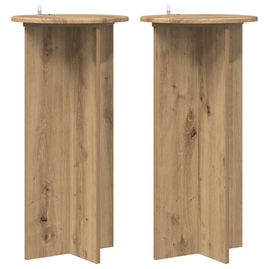 Supporto per piante 2 pcs Rovere Artigianale 40 x 40 x 80 cm