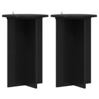 Supporto per piante 2 pcs Nero Ø40 x 60 cm Legno ingegnerizzato