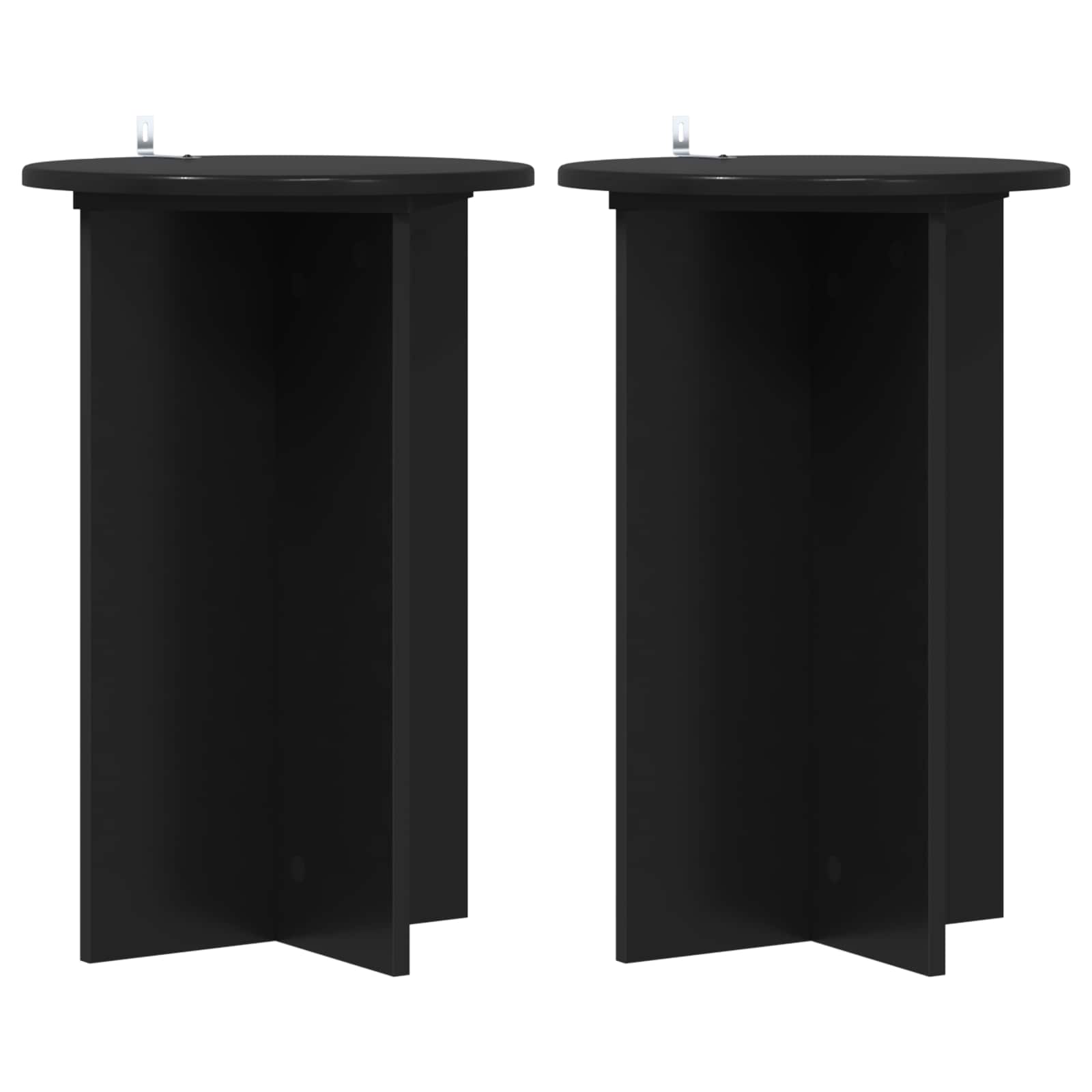 Supporto per piante 2 pcs Nero Ø40 x 60 cm Legno ingegnerizzato