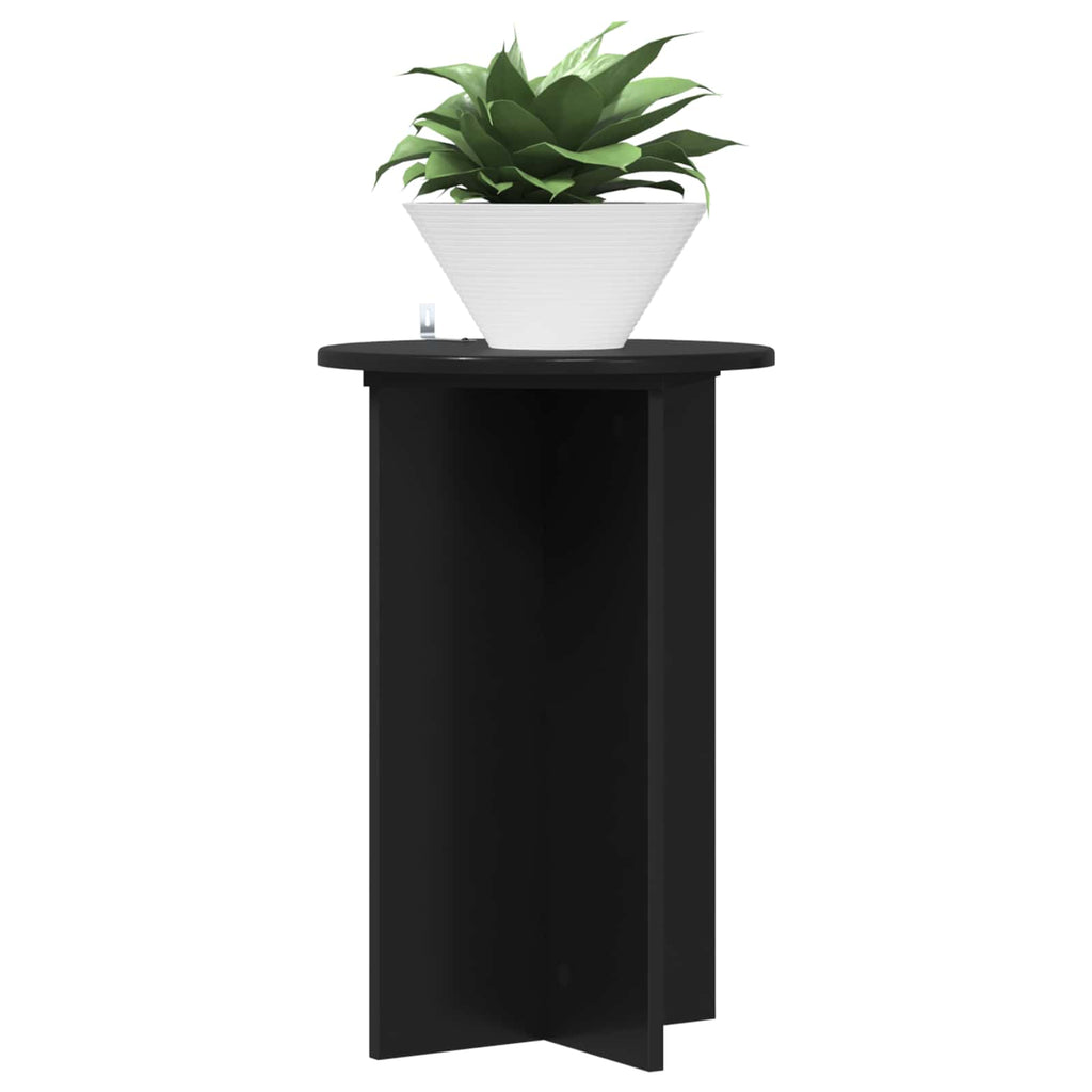 Supporto per piante 2 pcs Nero Ø40 x 60 cm Legno ingegnerizzato