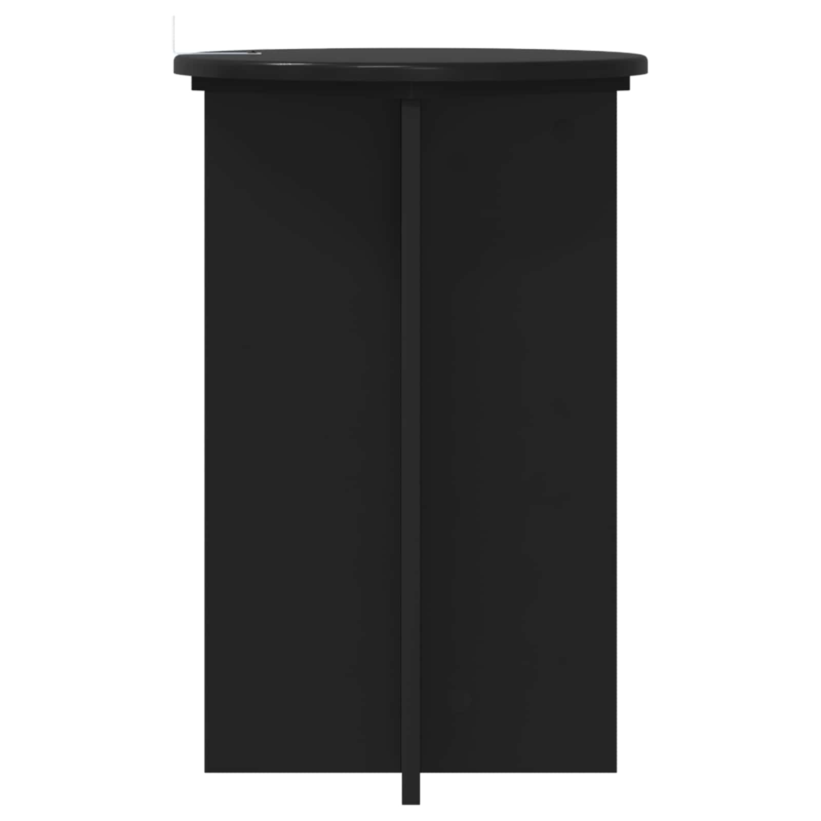 Supporto per piante 2 pcs Nero Ø40 x 60 cm Legno ingegnerizzato
