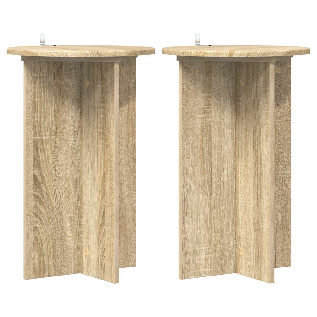 Supporto per piante 2 pcs Rovere Sonoma Ø40 x 60 cm